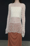 SWAYING/KNIT hollow eyelet long-sleeved top (two pieces) SW24SS1T54 apricot PS76